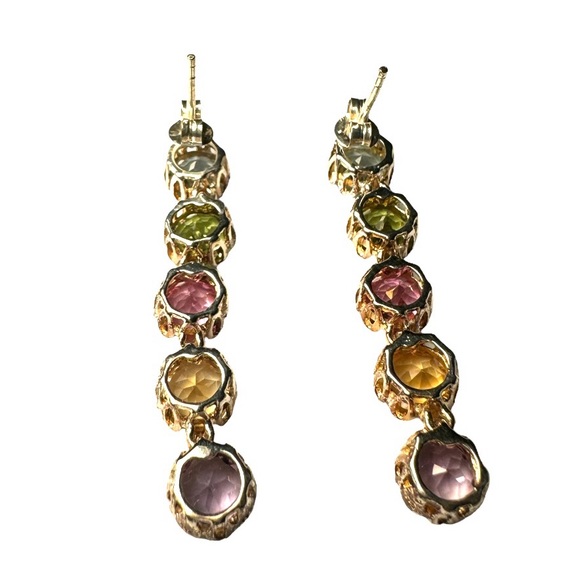 Gemstone drop earrings! - Picture 5 of 6